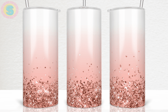 20 Oz Pink Glitter Tumbler Wrap