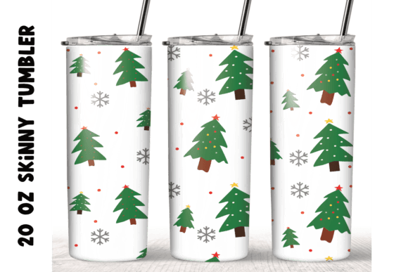 20oz Skinny Tumbler Christmas Trees
