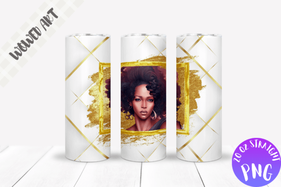 African Girl 20 Oz Skinny Tumbler Wrap