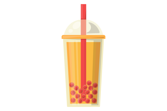 Boba Tea Icon: Plastic Cup with Bubble M