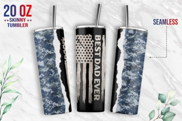 Camo Best Dad Ever Fathers Day Tumbler