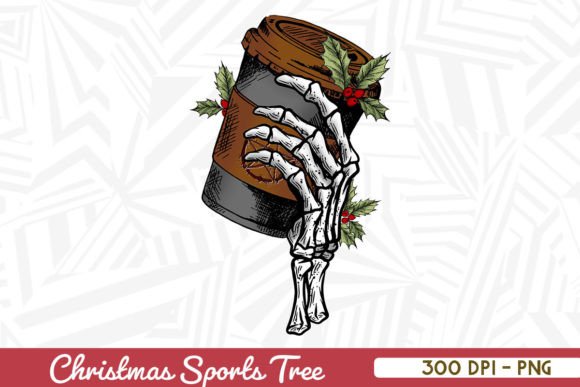 Christmas Coffee Cup Gothic Christmas
