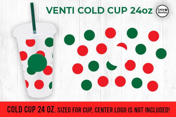 Christmas Polka Dot 24oz Venti Cold Cup