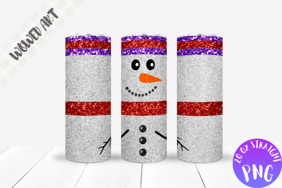 Christmas Snowman Skinny Tumbler Wrap