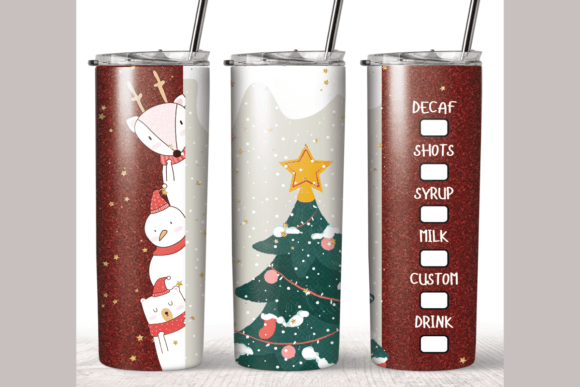 Christmas Trees 20oz Tumbler Wrap