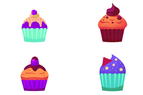 Cup Cake Decoration Design
