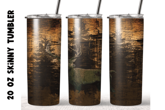Deer Hunting Vintage Tumbler Wrap