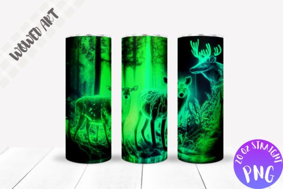 Forest Life 20 Oz Skinny Tumbler Wrap