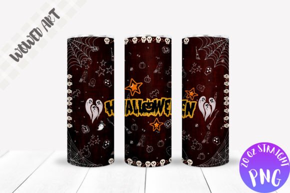 Halloween Fantasy Skinny Tumbler Wrap