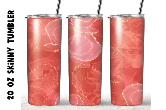 Marble Glitter Abstract Tumbler Wrap