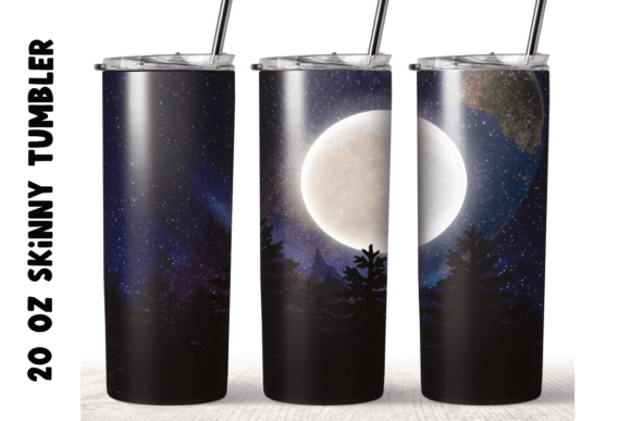 Moon Night Sky Tumbler Sublimation