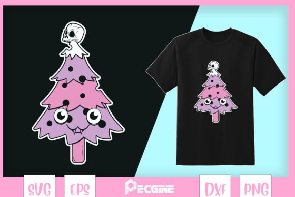 Pastel Goth Christmas Tree SVG