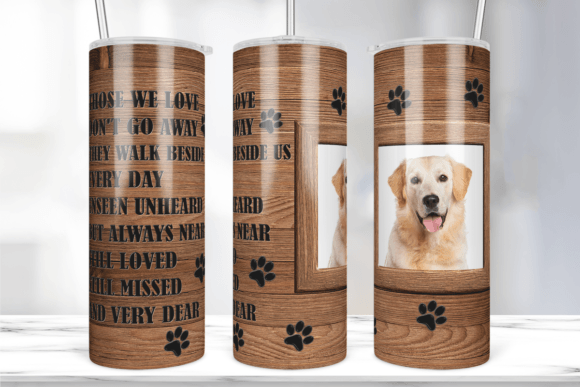 Paw Print Memorial Frame Tumbler Wrap