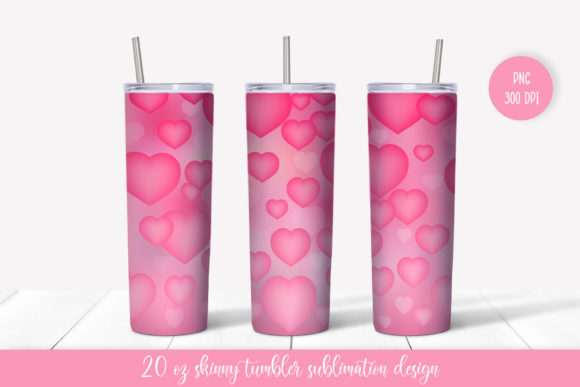 Pink Valentines Tumbler Sublimation