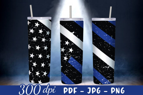 Police Tumbler Wrap PNG, Sublimation PNG