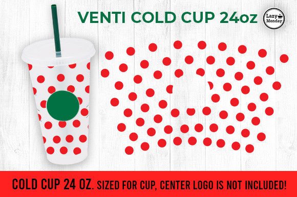 Polka Dot 24oz Venti Cold Cup, Polkadot