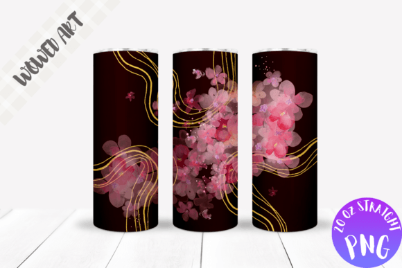 Rose Petal 20 Oz Skinny Tumbler Wrap