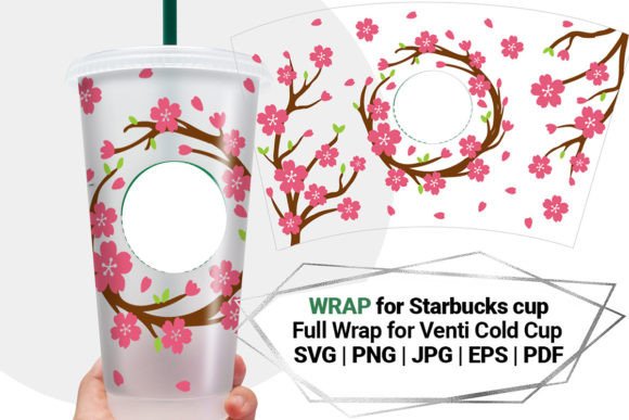 Sakura Wrap for Starbucks 24 Oz Cup