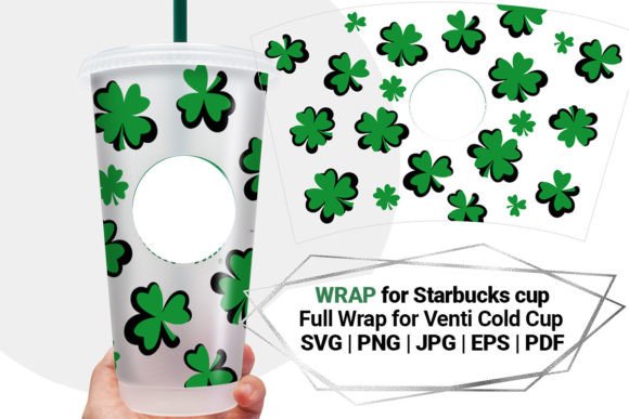 Shamrock Wrap for Starbucks 24 Oz Cup