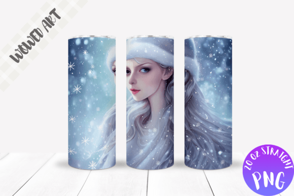 Snow Girl 20 Oz Skinny Tumbler Wrap