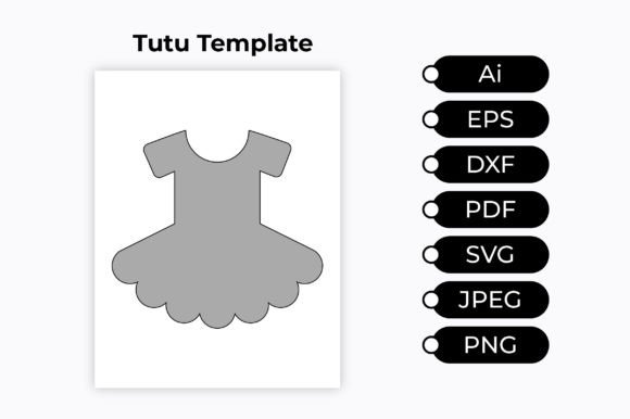 Tutu Template Baby Dress Cut File SVG