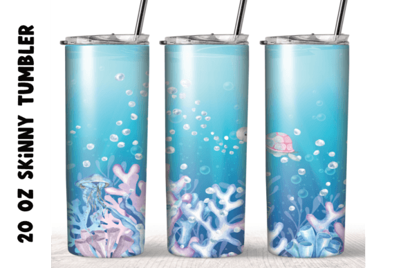 Underwater Sea Watercolor Tumbler Wrap