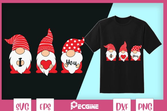 Valentine Gnomes I Love You SVG