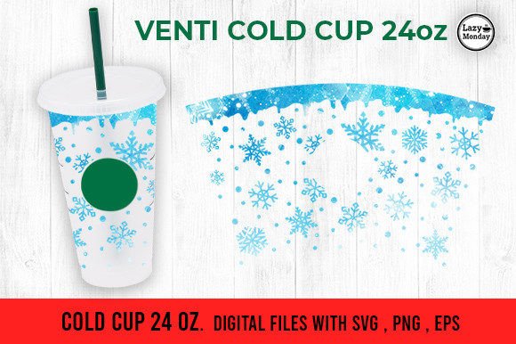 Winter Vibes Snowflake 24oz Venti Cup